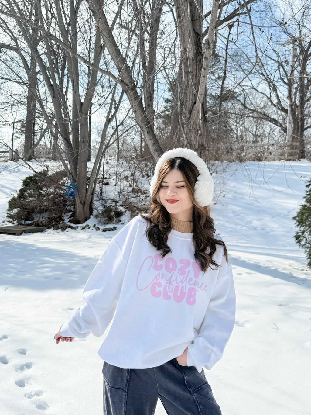 Pink Cozy Confidence Club Sweatshirt