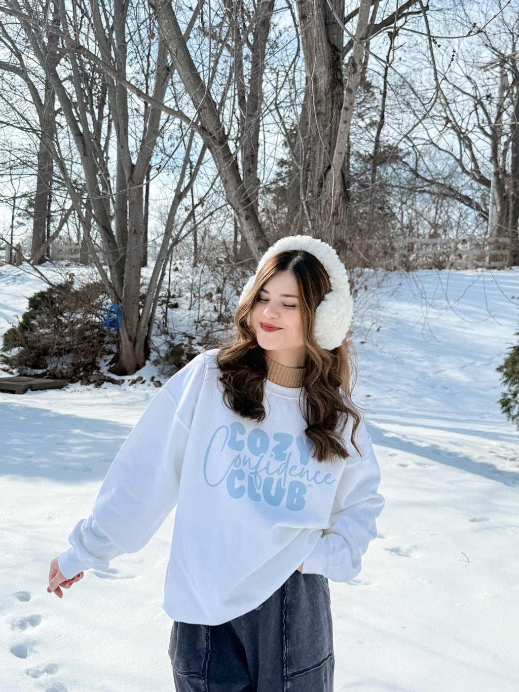 Blue Cozy Confidence Club Sweatshirt