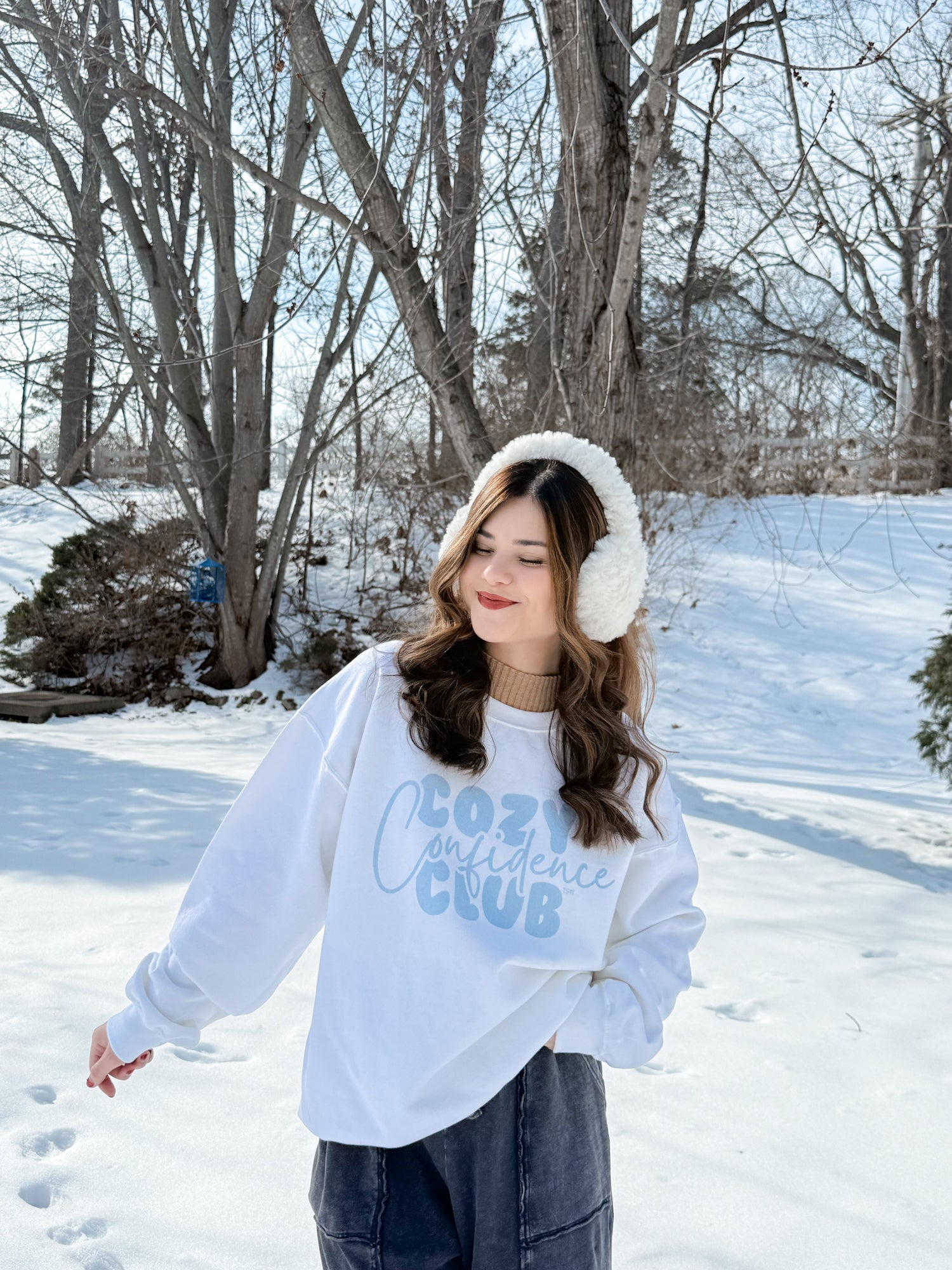Blue Cozy Confidence Club Sweatshirt