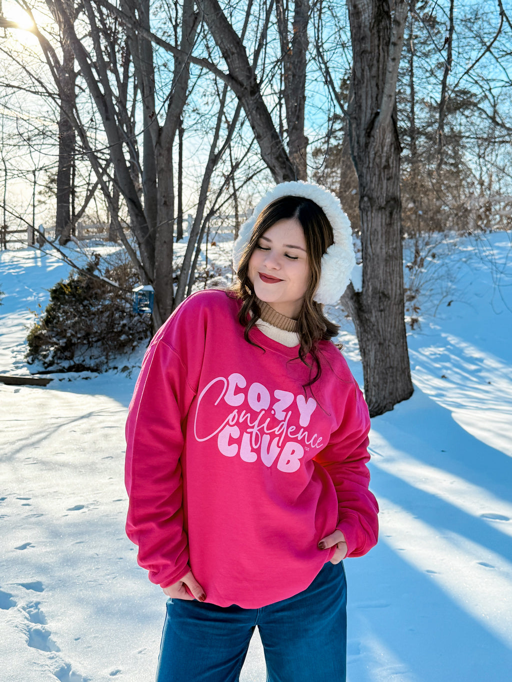 Pink Cozy Confidence Club Sweatshirt