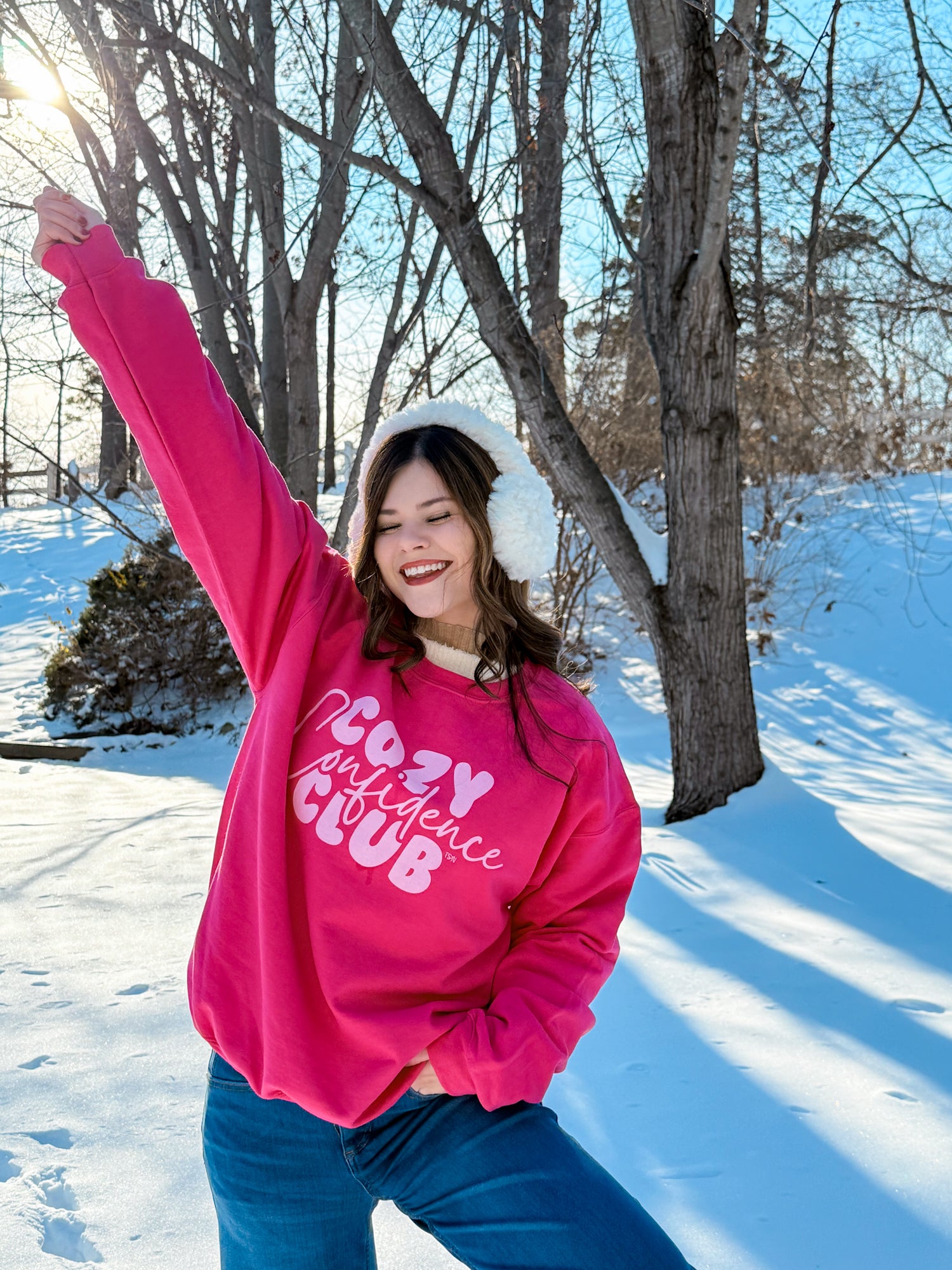Pink Cozy Confidence Club Sweatshirt