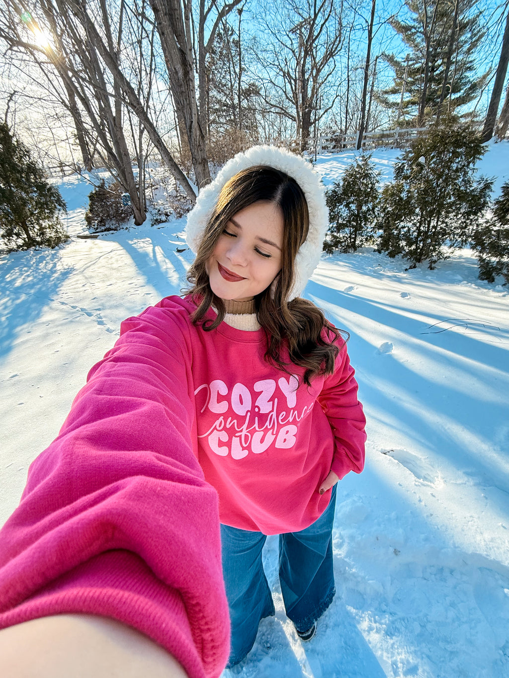 Pink Cozy Confidence Club Sweatshirt