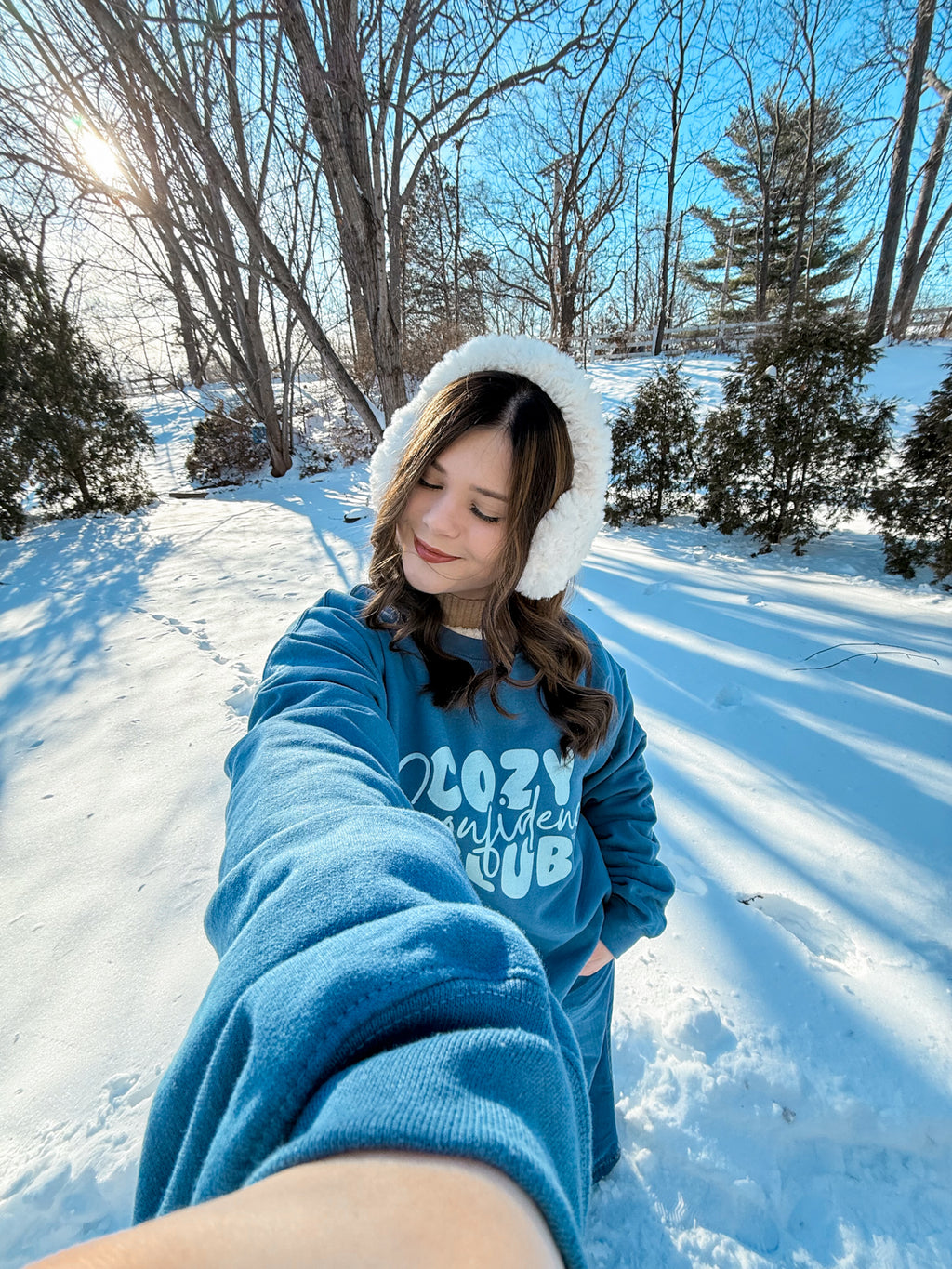 Blue Cozy Confidence Club Sweatshirt