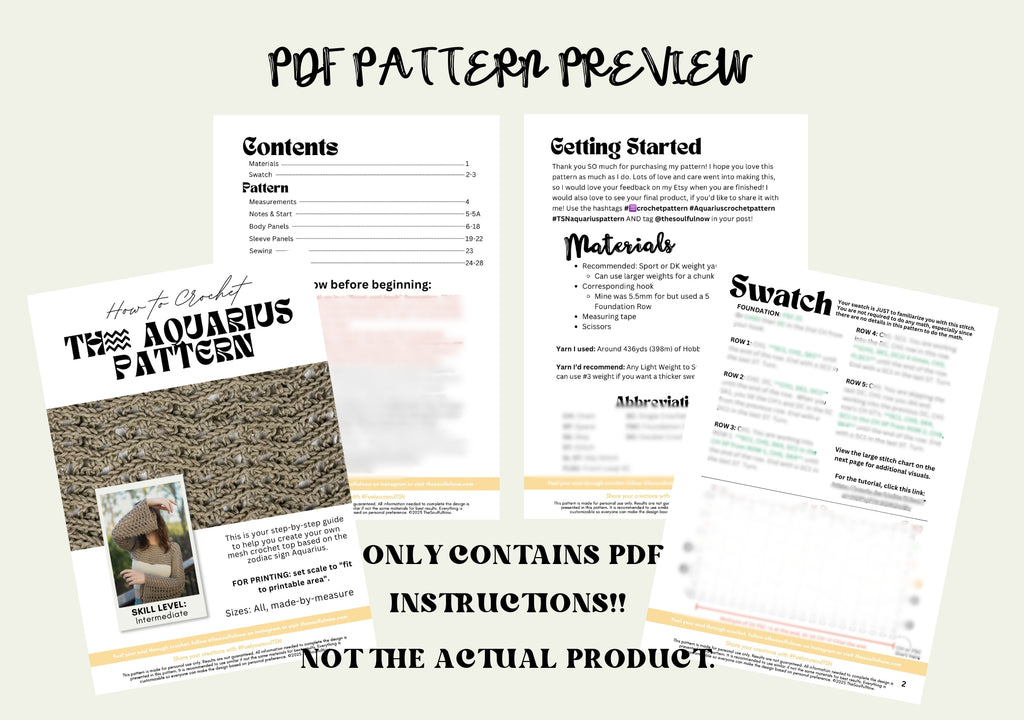 Aquarius Top PDF Pattern