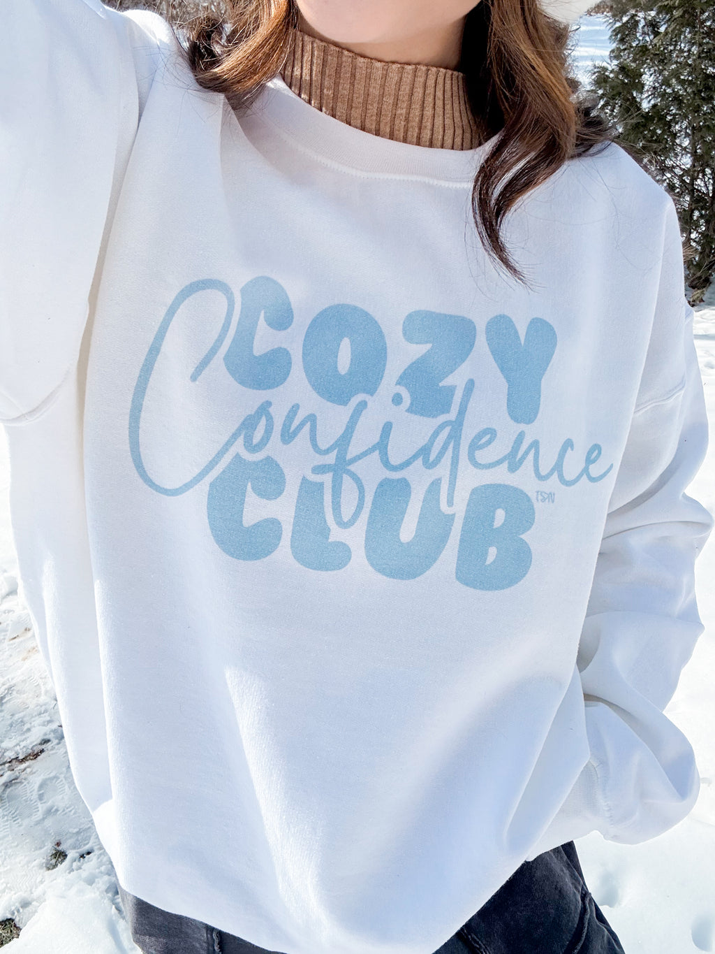 Blue Cozy Confidence Club Sweatshirt