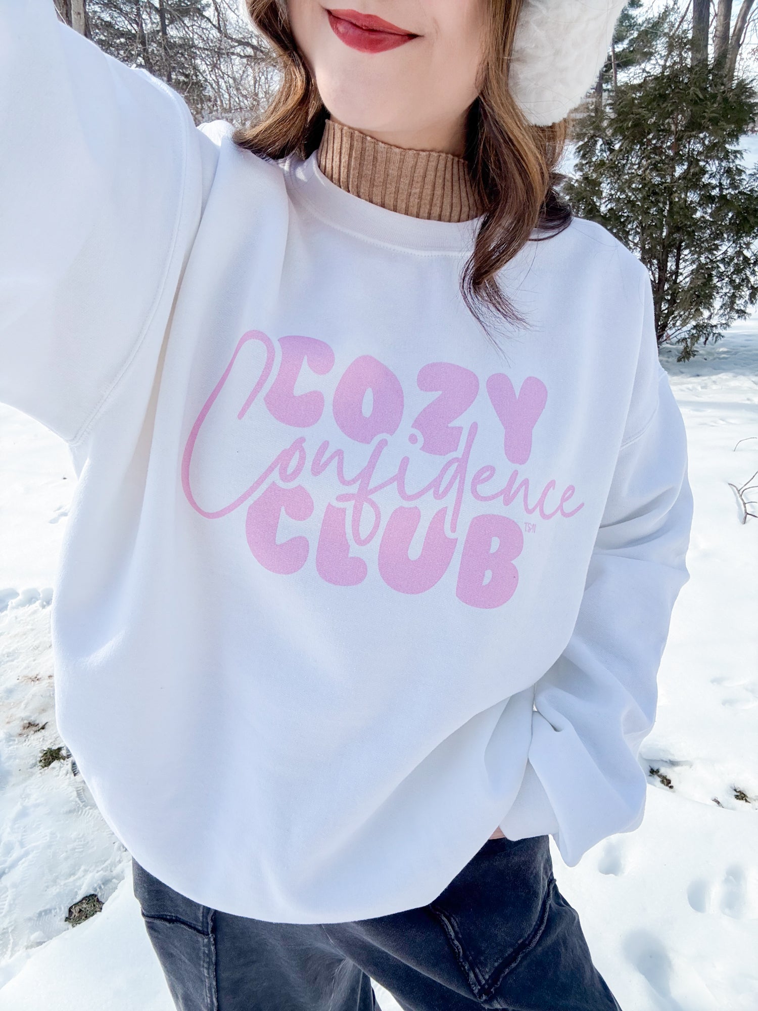 Pink Cozy Confidence Club Sweatshirt