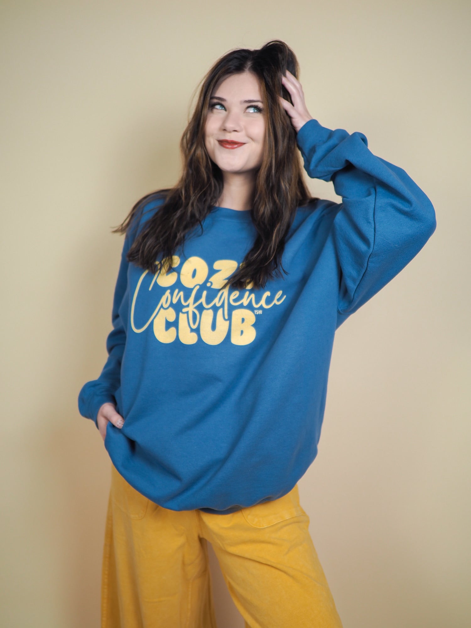 Yellow Cozy Confidence Club Sweatshirt
