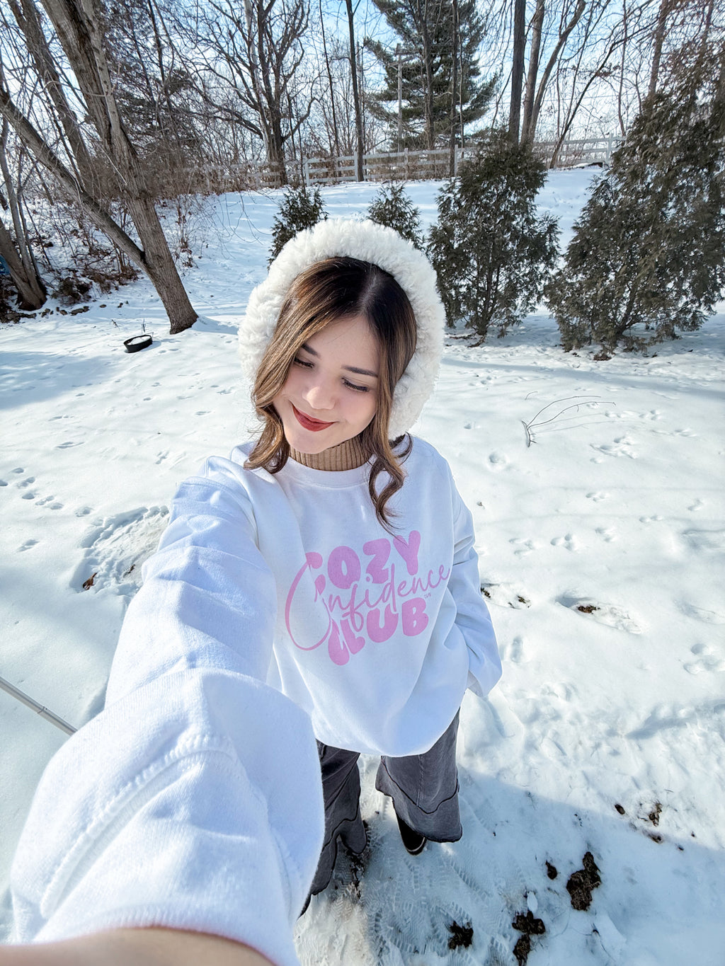 Pink Cozy Confidence Club Sweatshirt