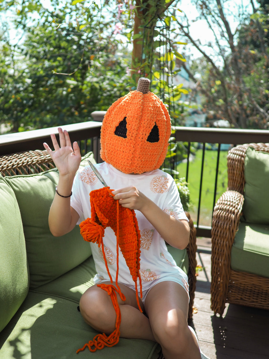 Crochet Pumpkin Head PDF Pattern