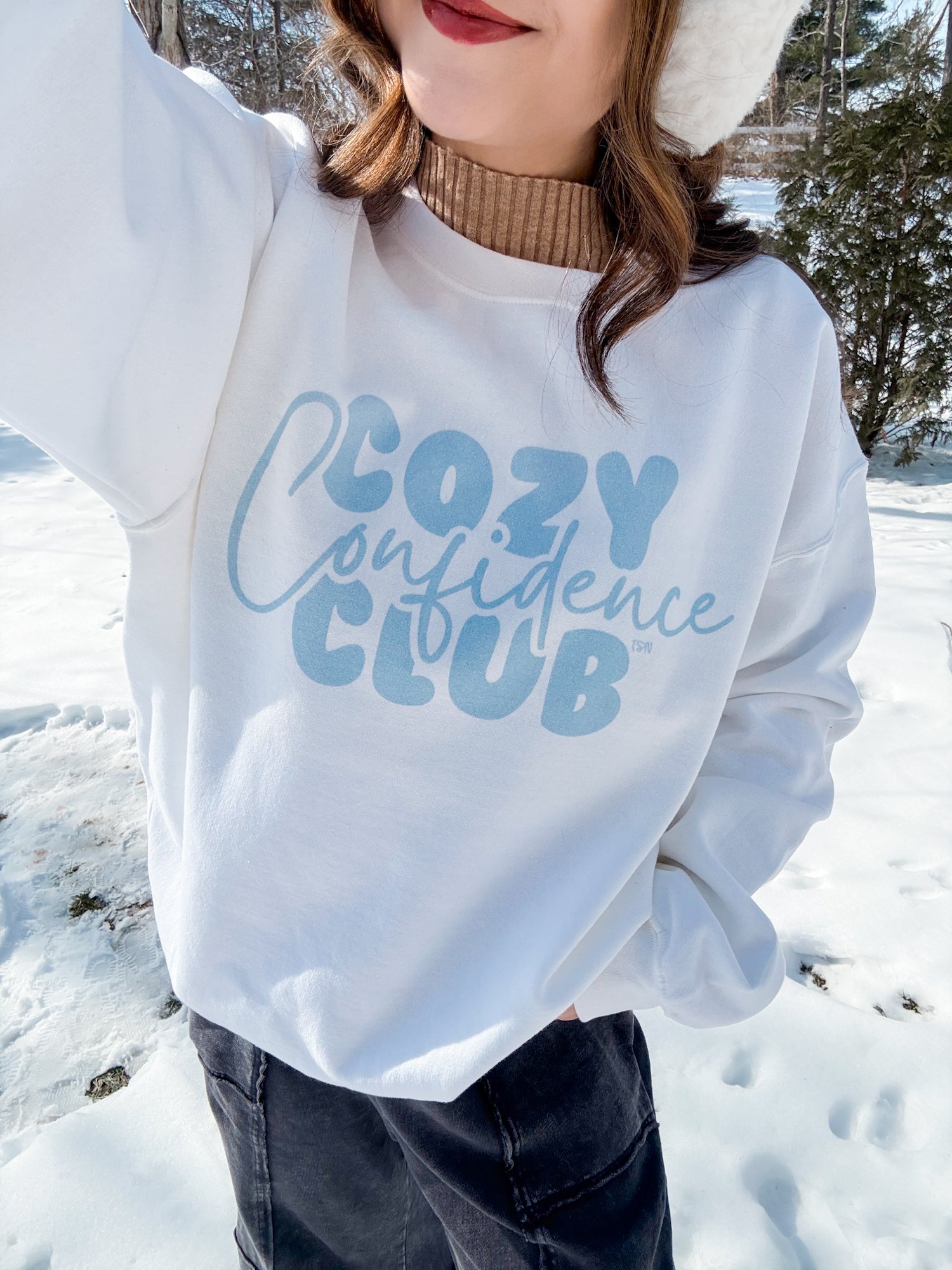 Blue Cozy Confidence Club Sweatshirt